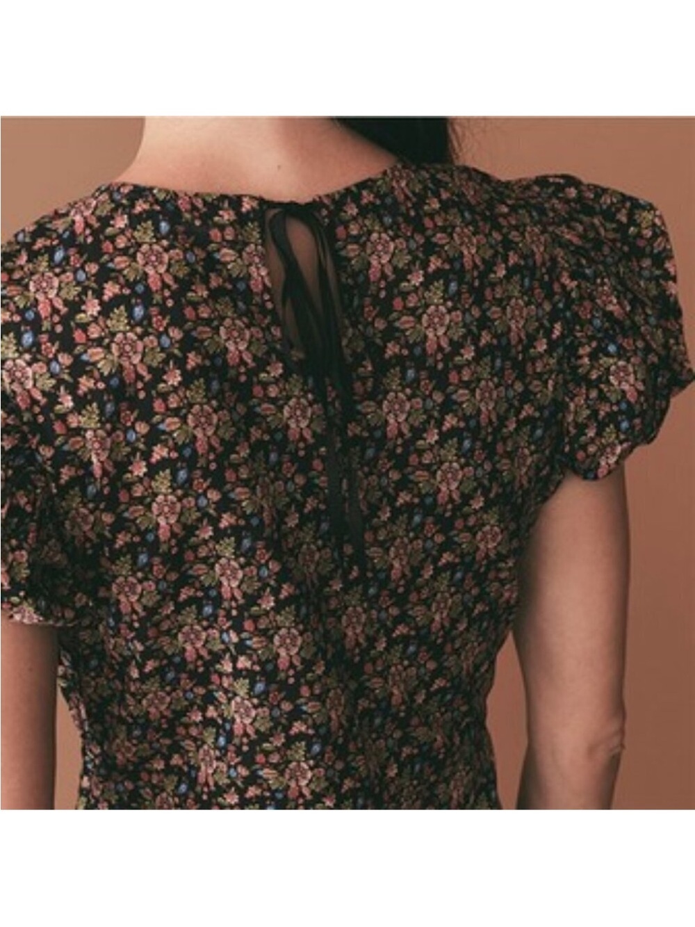NWT Doen Rhodia in Noir Forest Floral Lightweight Organic Cotton Maxi Dress XXL - Picture 3 of 15